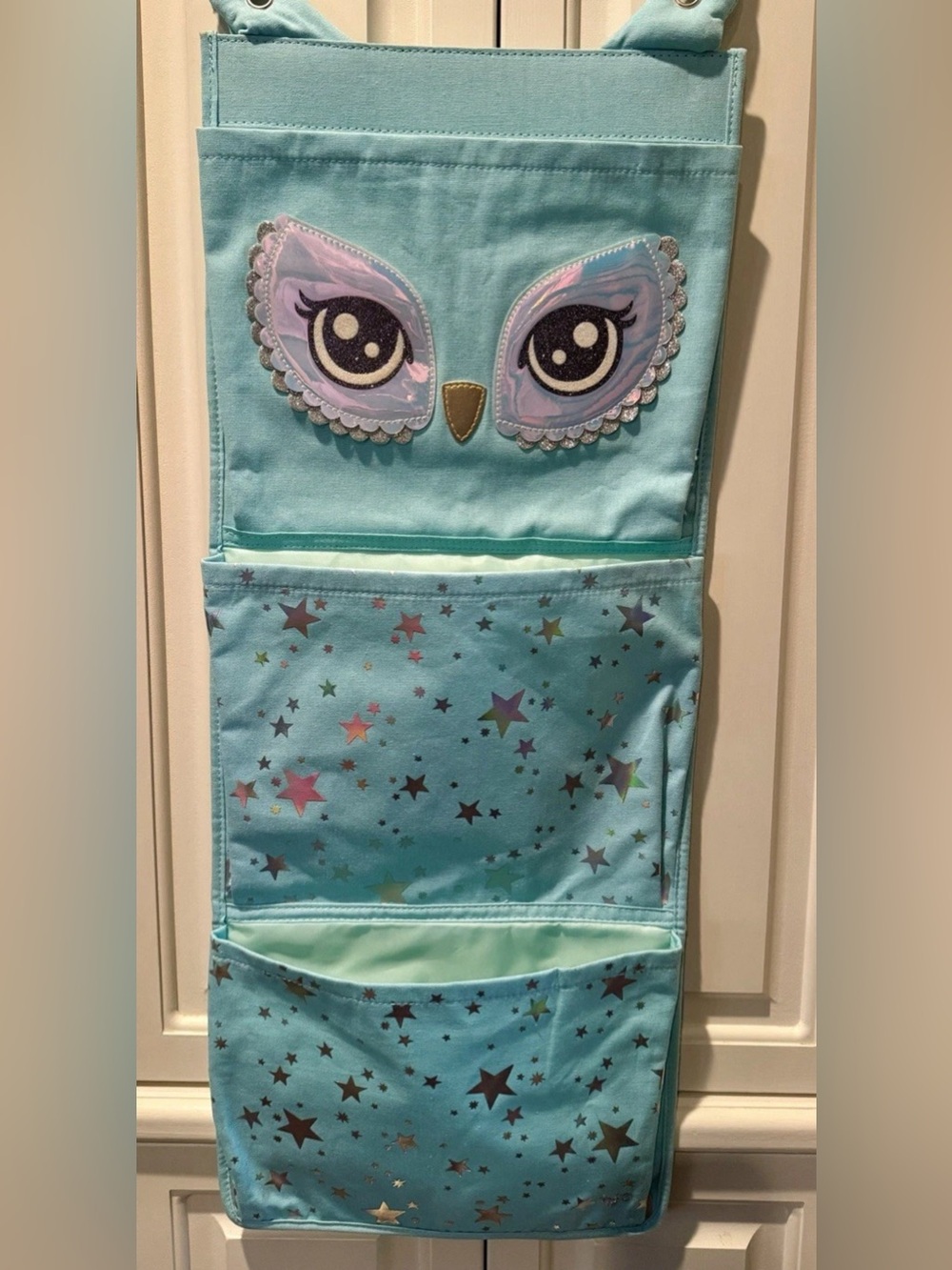Justice Owl Turquoise Hanging 3 Tier Organizer
